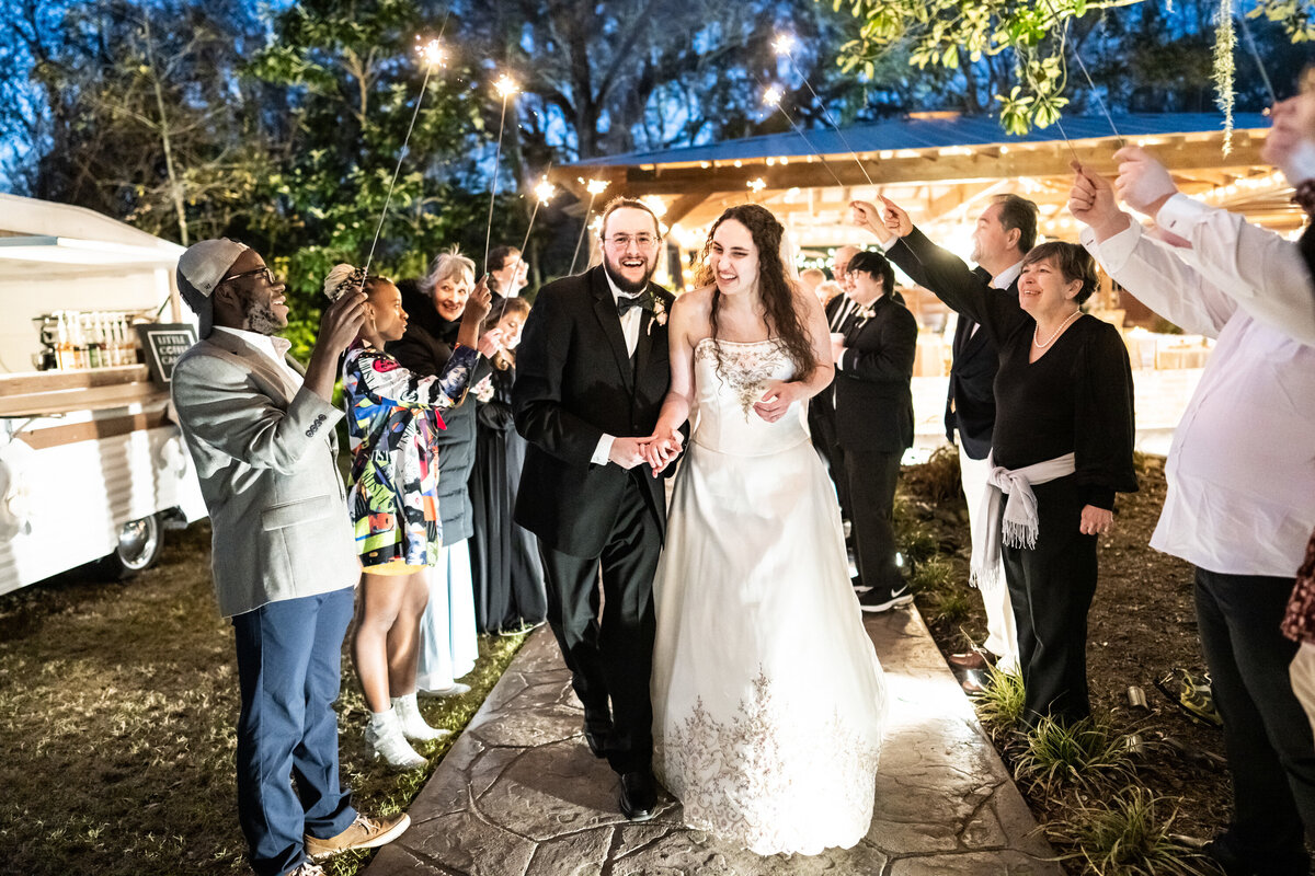 Send-off from Henry Smith House wedding
