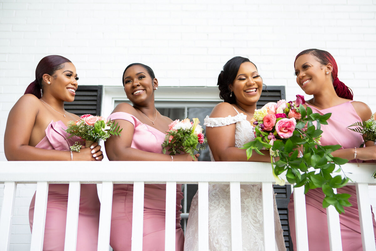Bridal party portrait during wedding day.