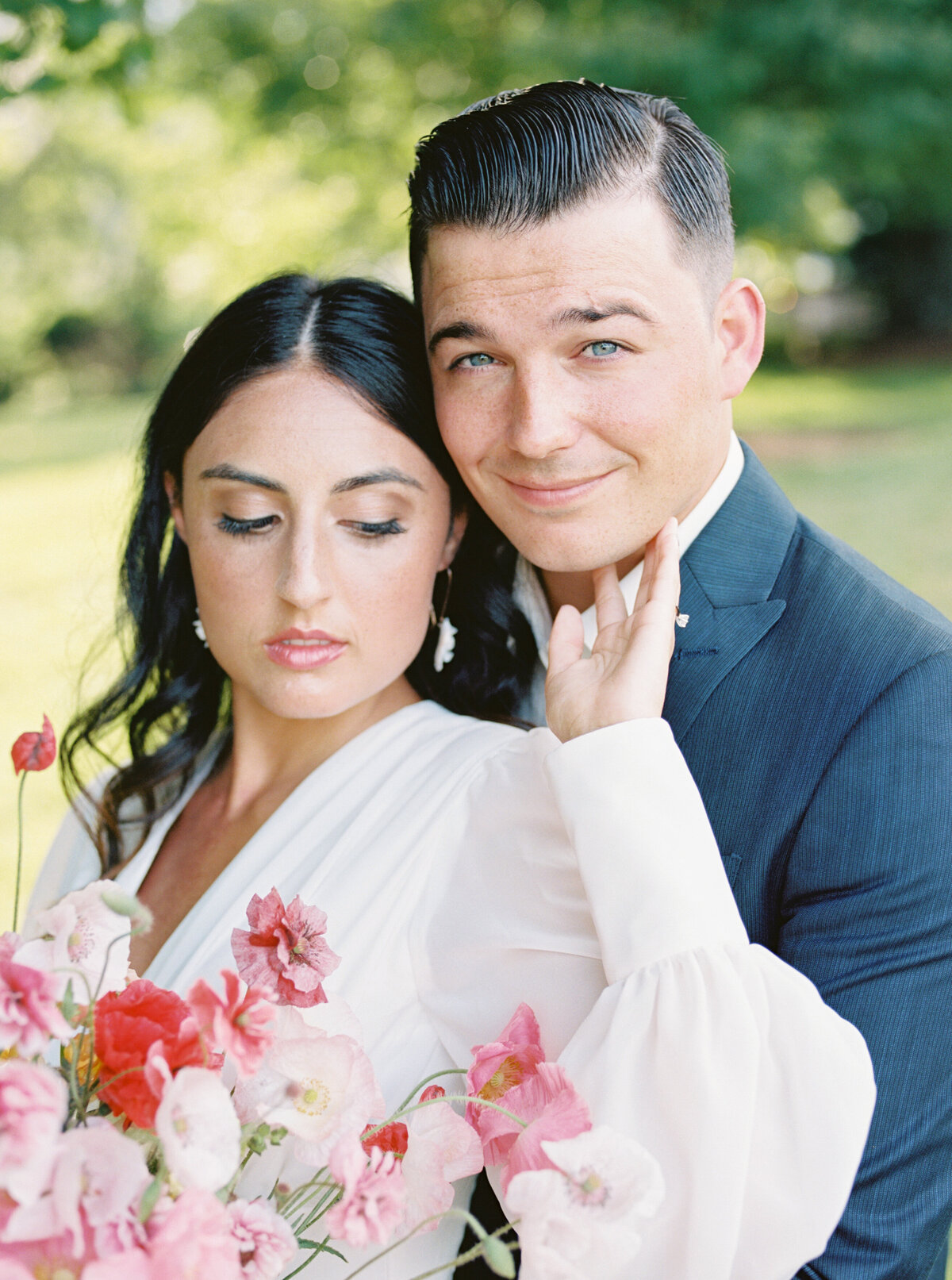 Michela Watson Photography Michela Brooke Photography Modern Garden Wedding Old World Dress Flower Farm Romantic Blue Ridge Mountains Natural Organic Timeless-24