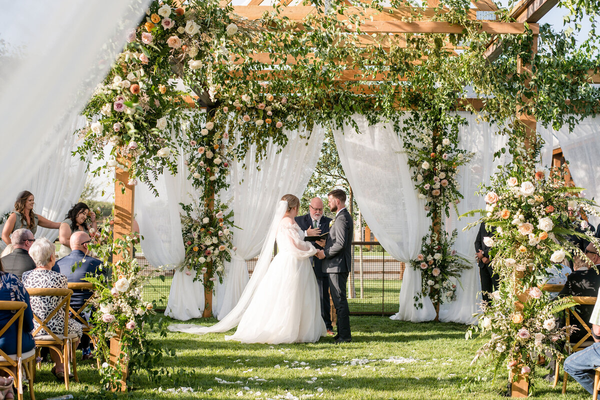 Ceremony altar arrangement | Bella Fleur