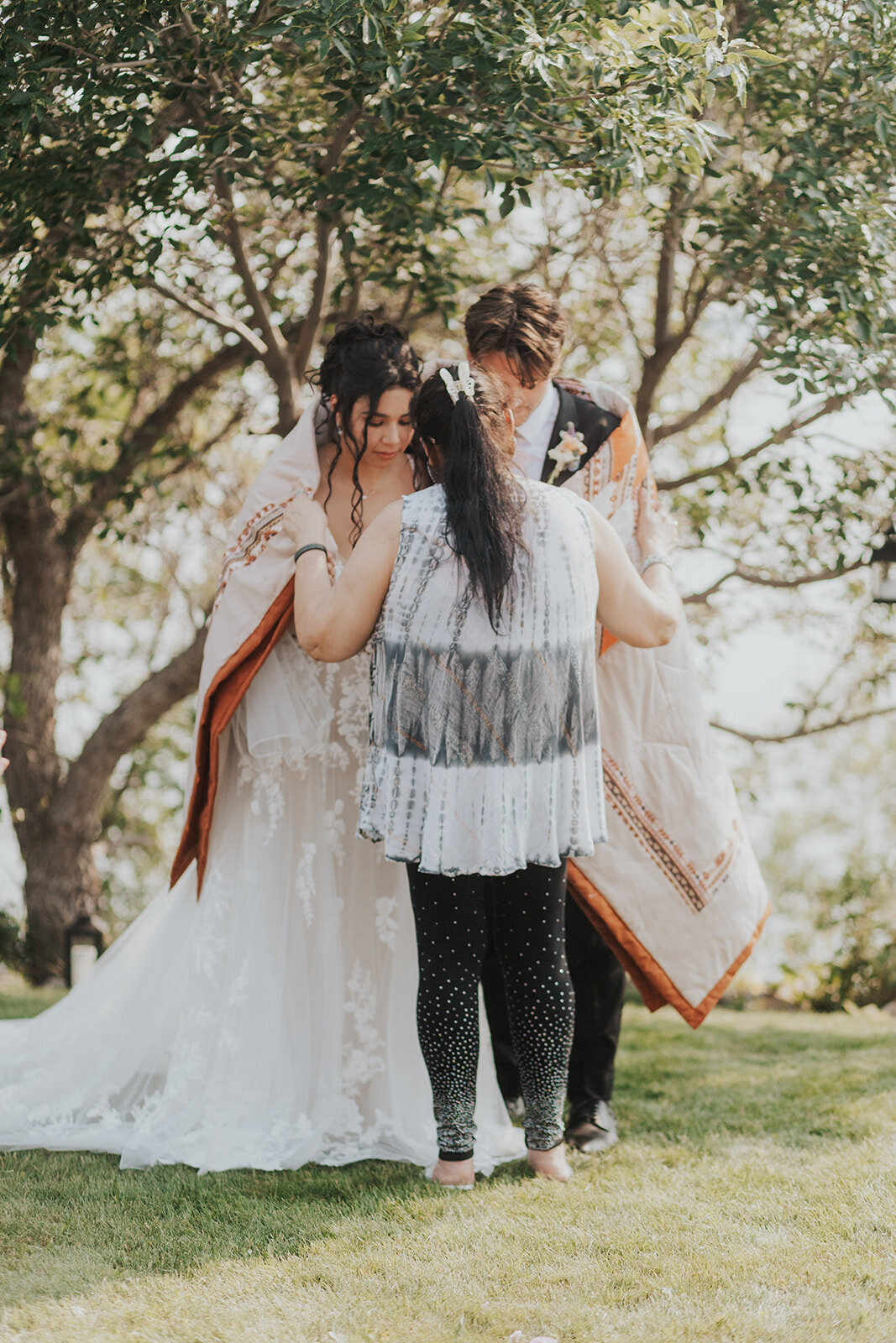 A SK backyard lake wedding