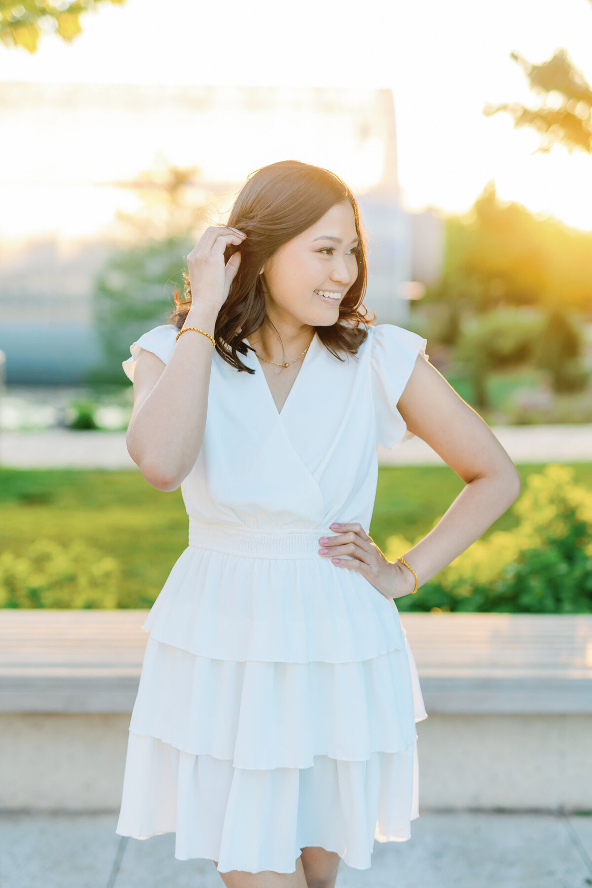 OU Senior photoshoot - Myriad Gardens OKC - Amanda Hitchen Photography-16