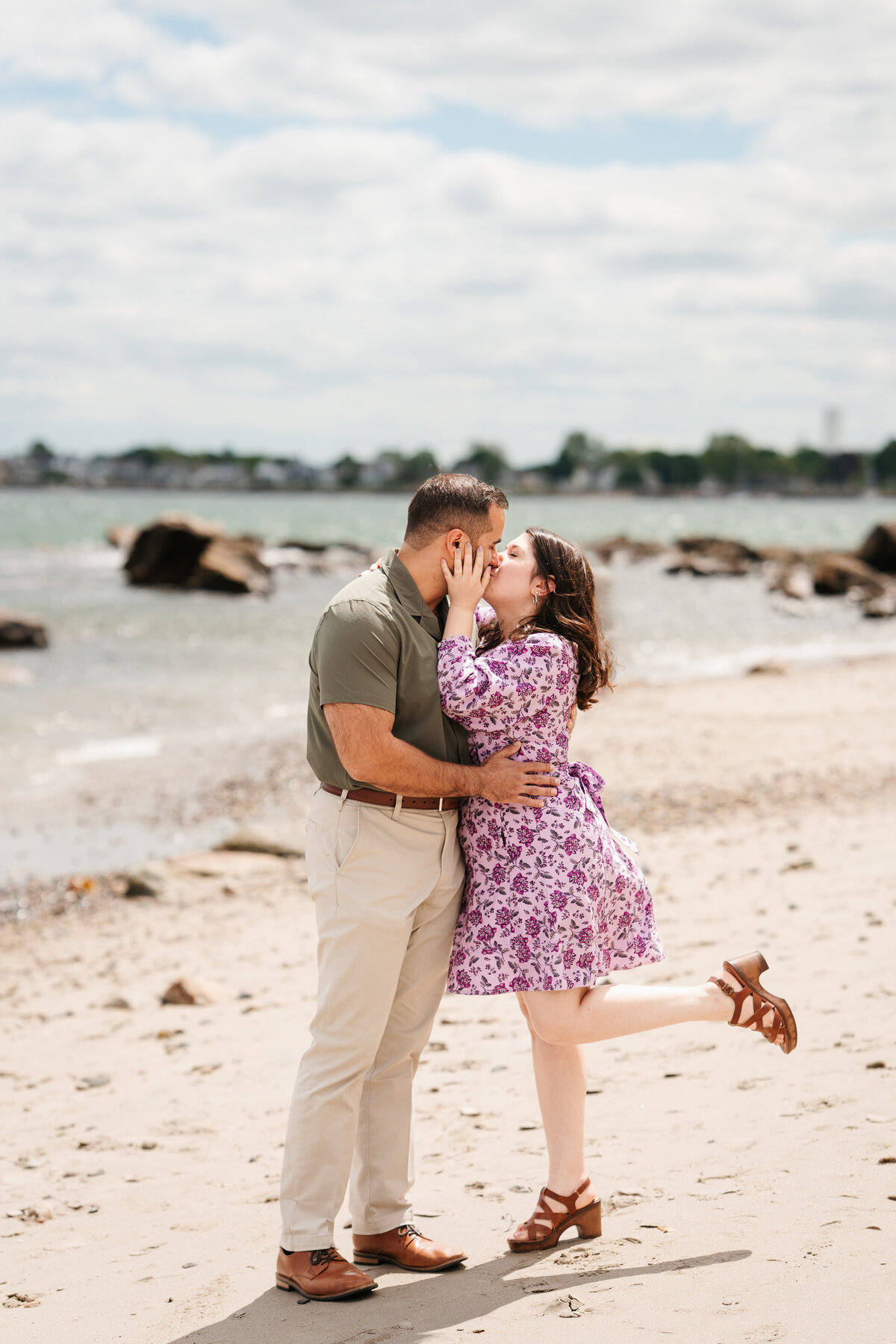 Candid moment between engaged couple at Lynch Park by Danielle Littles Photography