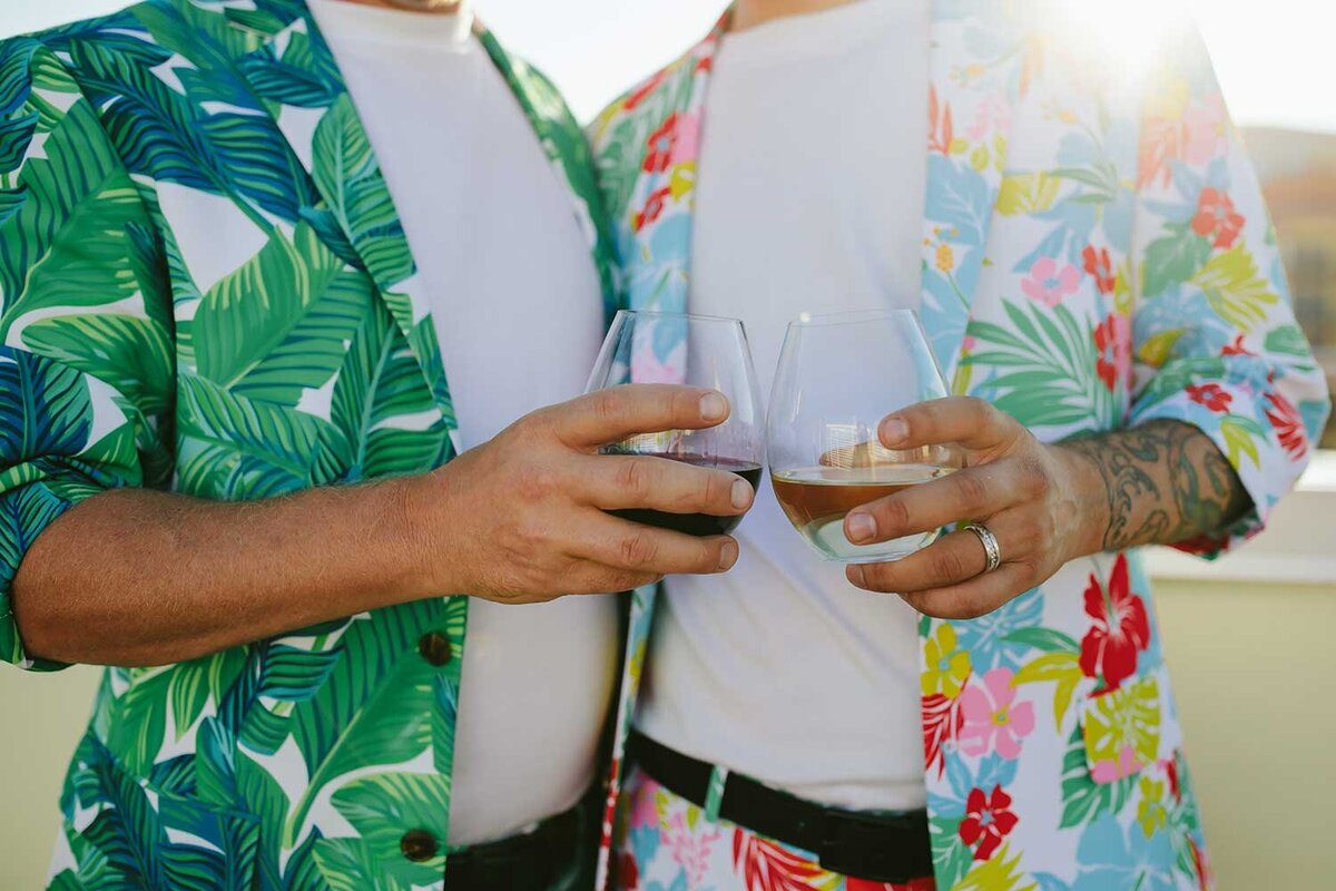 Two-Grooms-Cheers-Elopement-Fort-Lauderdale