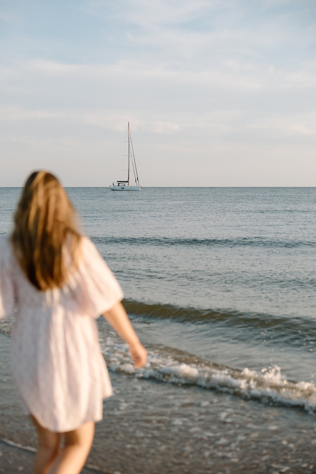 Senior photos on the beach at Edisto at sunset