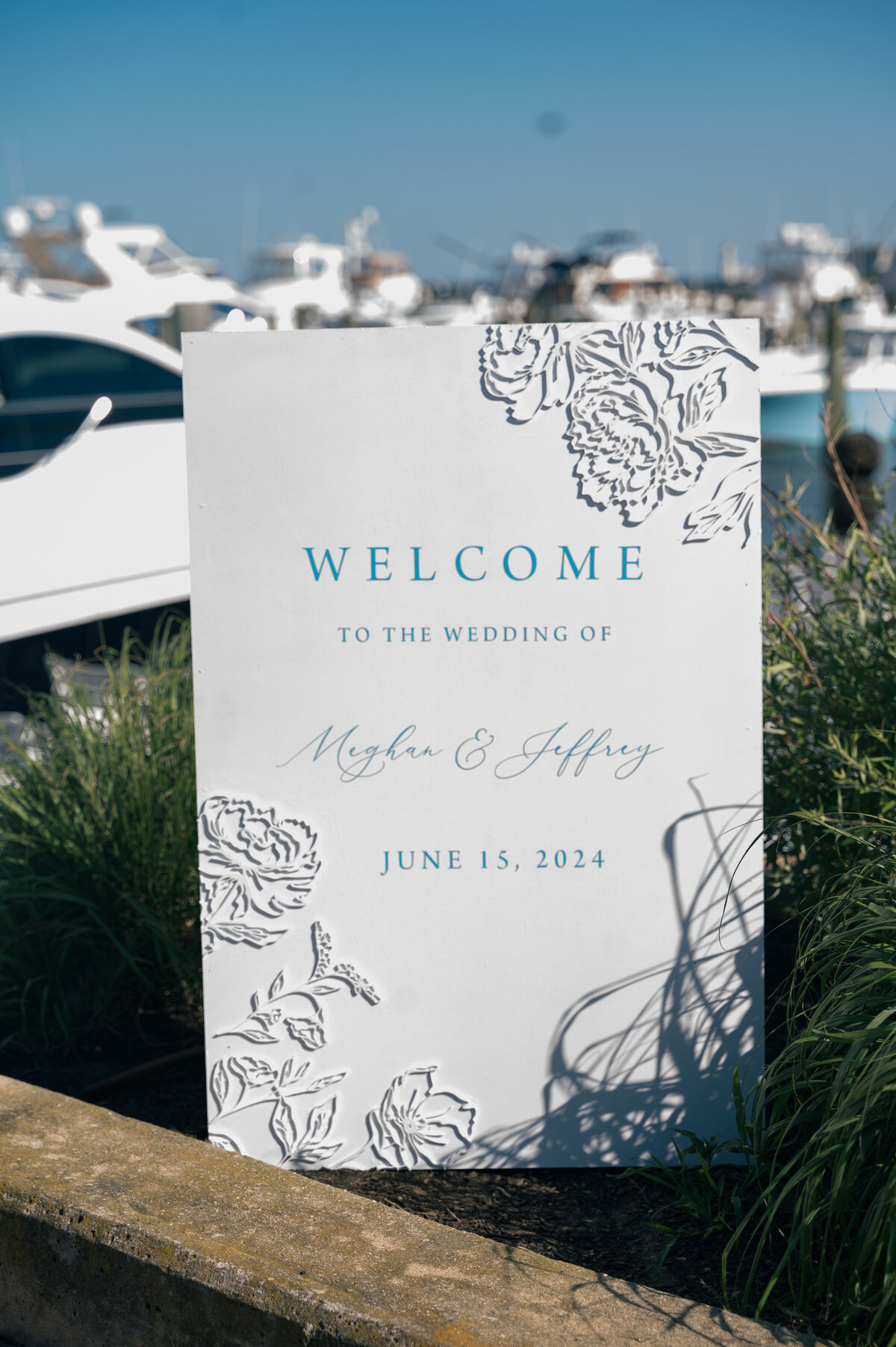 welcome-sign-custom-white-floral-coastal