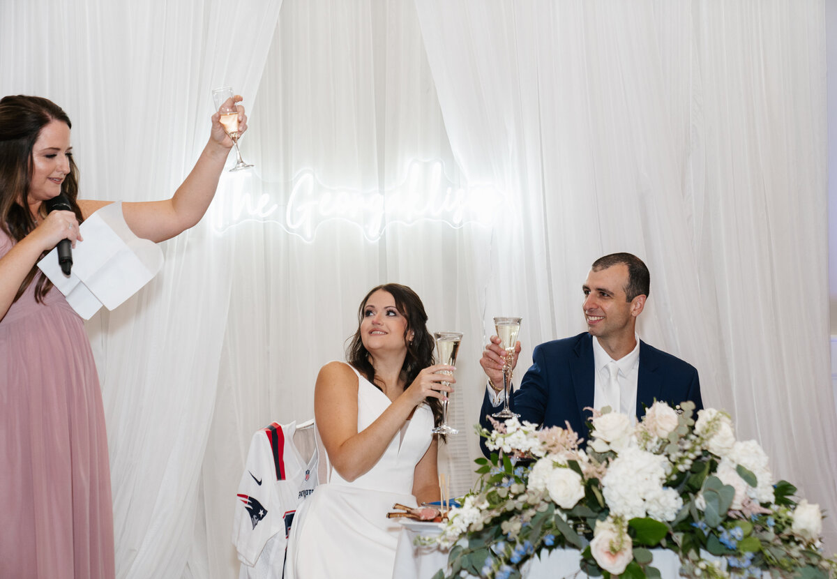 Candid wedding reception moments at Waverly Oaks in Plymouth