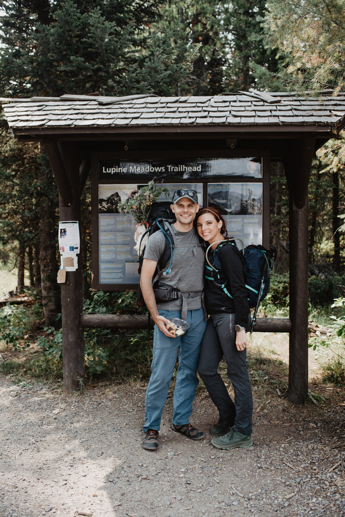 Jackson Hole photographers capture couple going hiking