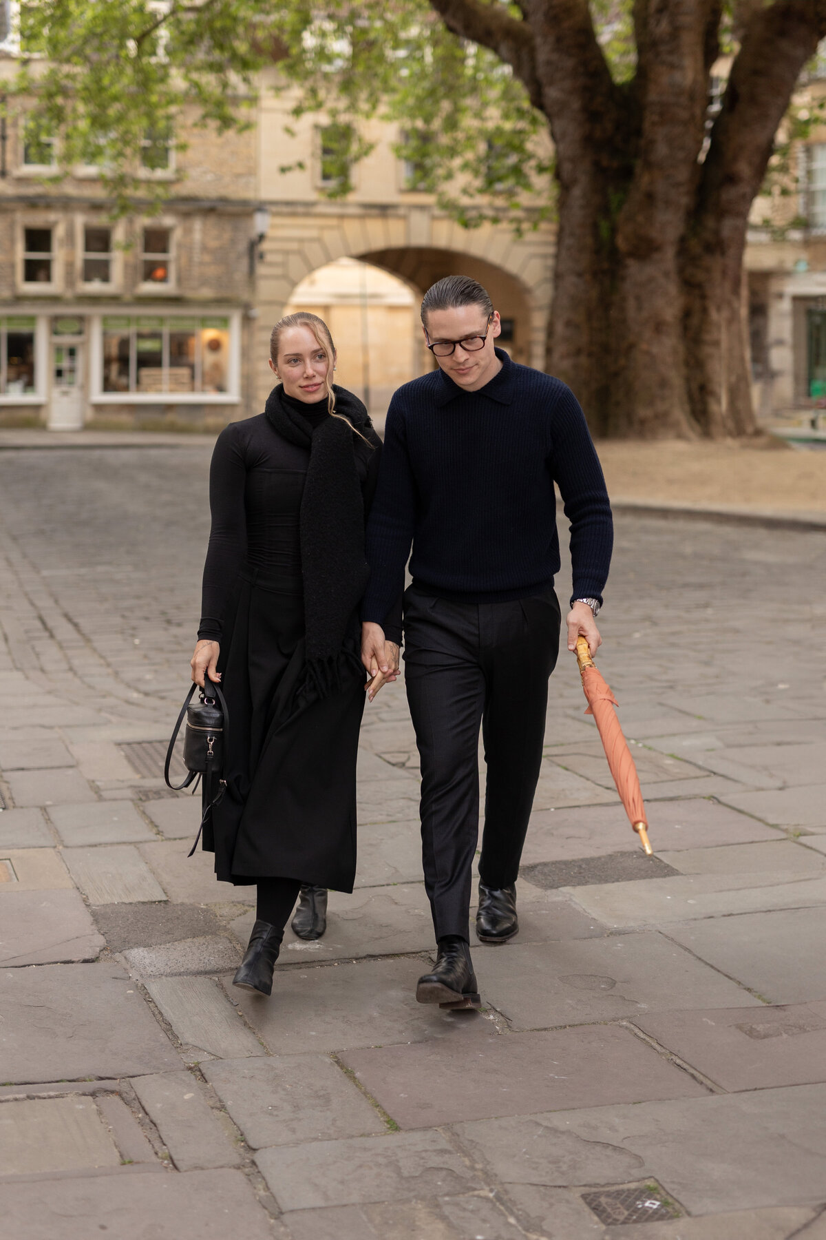 Editorial couple portrait in Bath