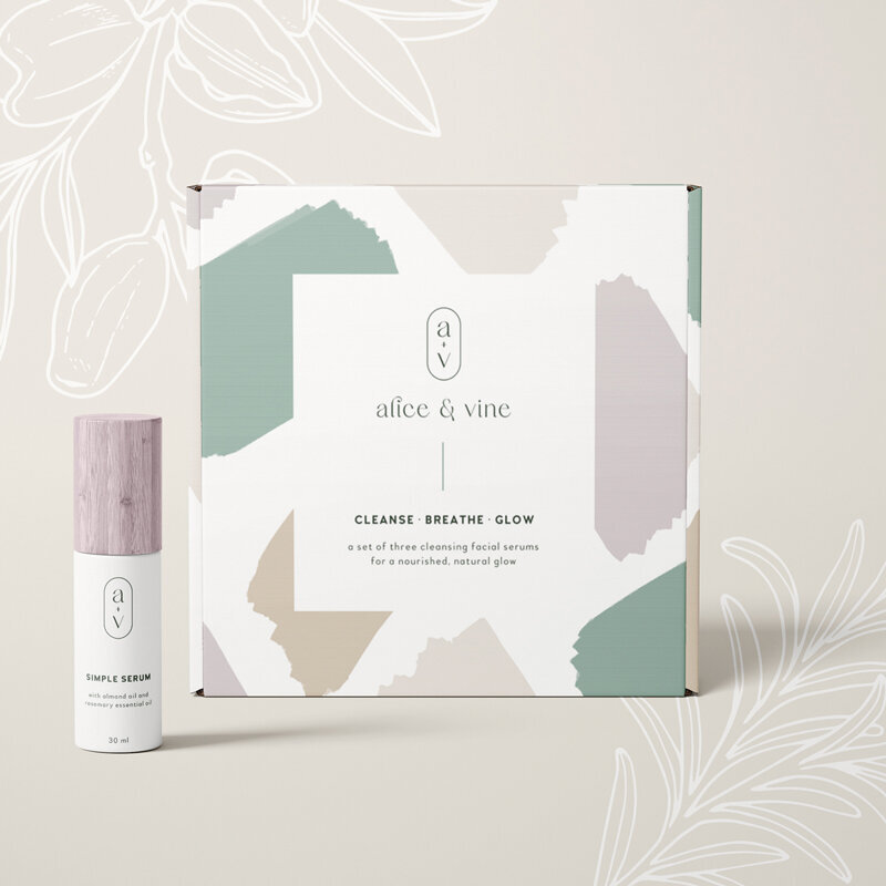 gift box packaging design for organic skincare brand
