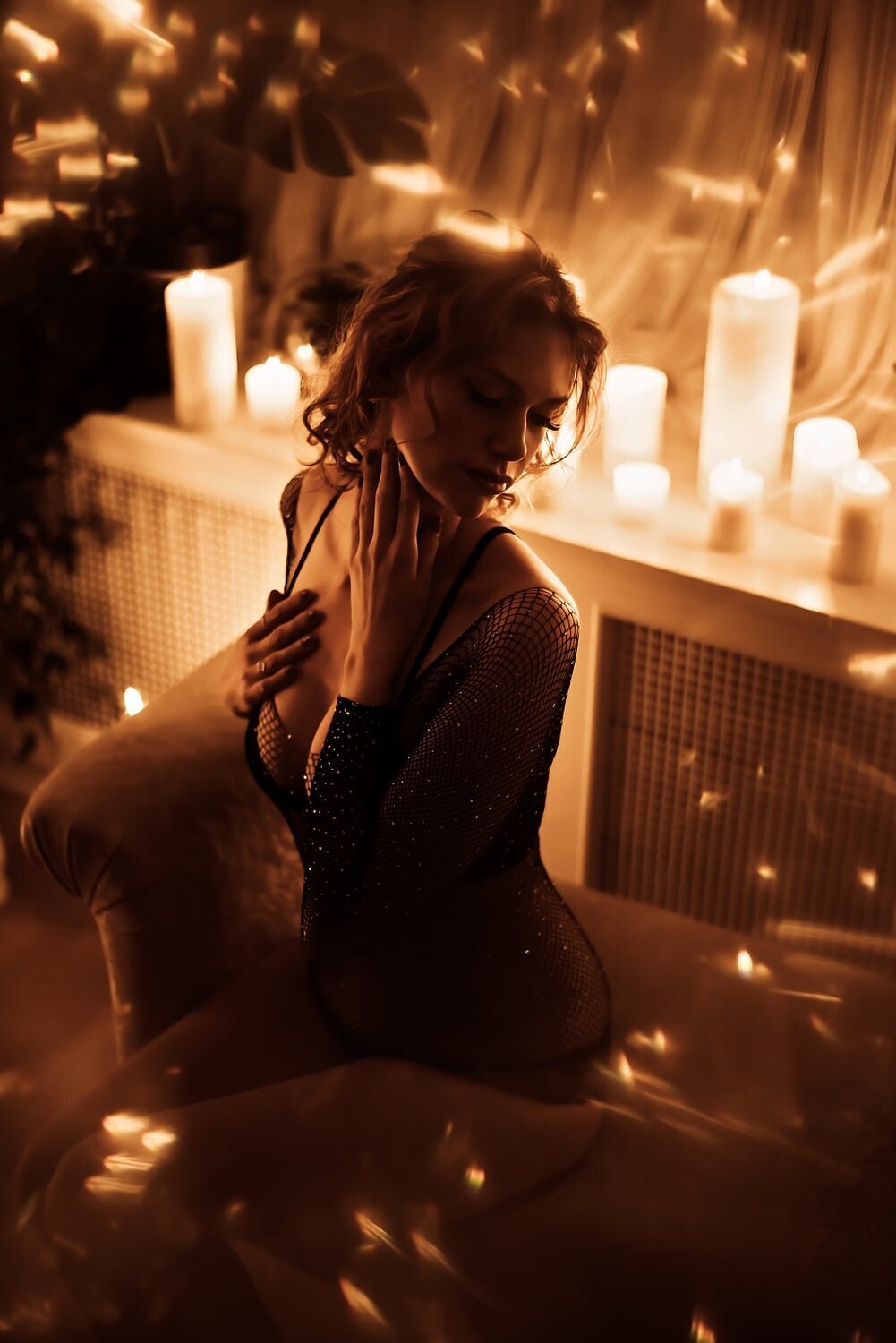 Evening Candlelight Vancouver Studio Boudoir Photography