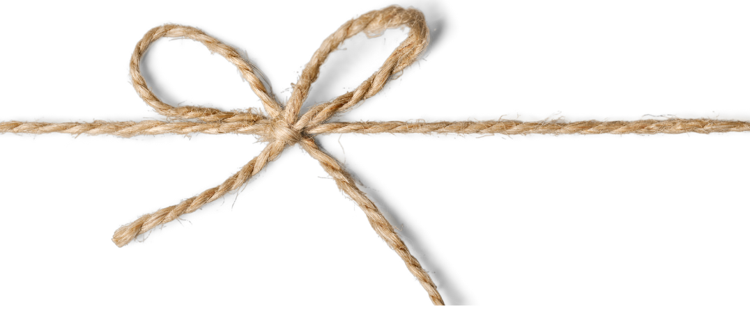 Twine wrapped in a bow