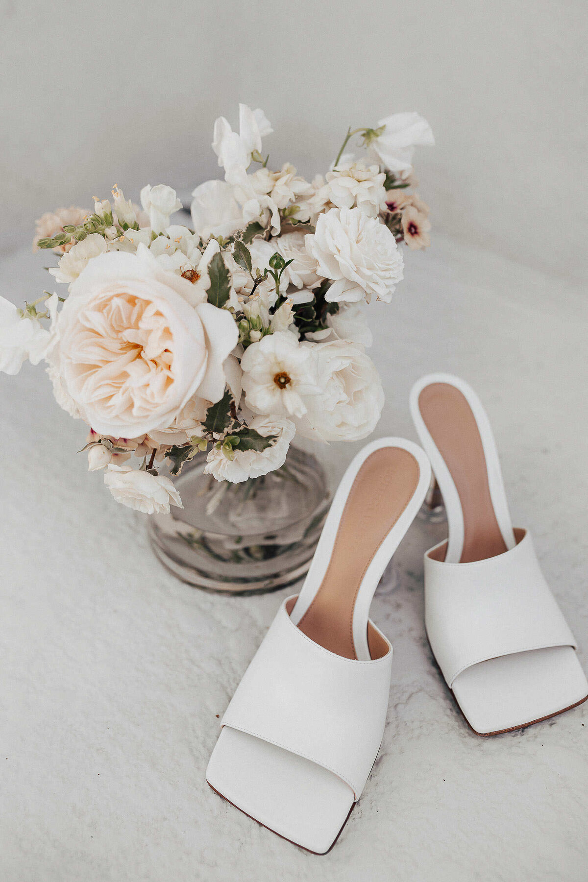 Luxury Bridal Shoes and Bridal Bouquet