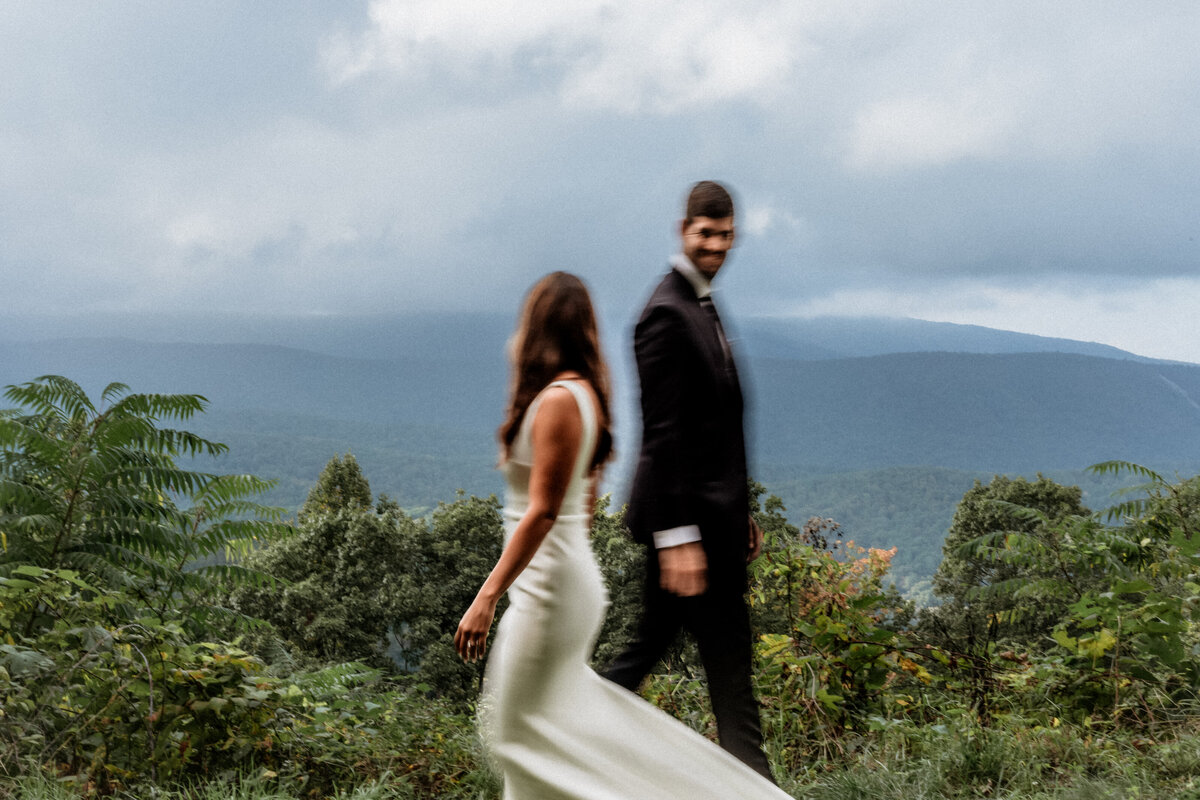 Salem VA wedding and Elopement photographer earthy and moody Charleigh Roberts Photography artsy earthy moody virginia roanoke va east coast north carolina nc pearl veil babys breath kiss happy blue ridge mountains parkway