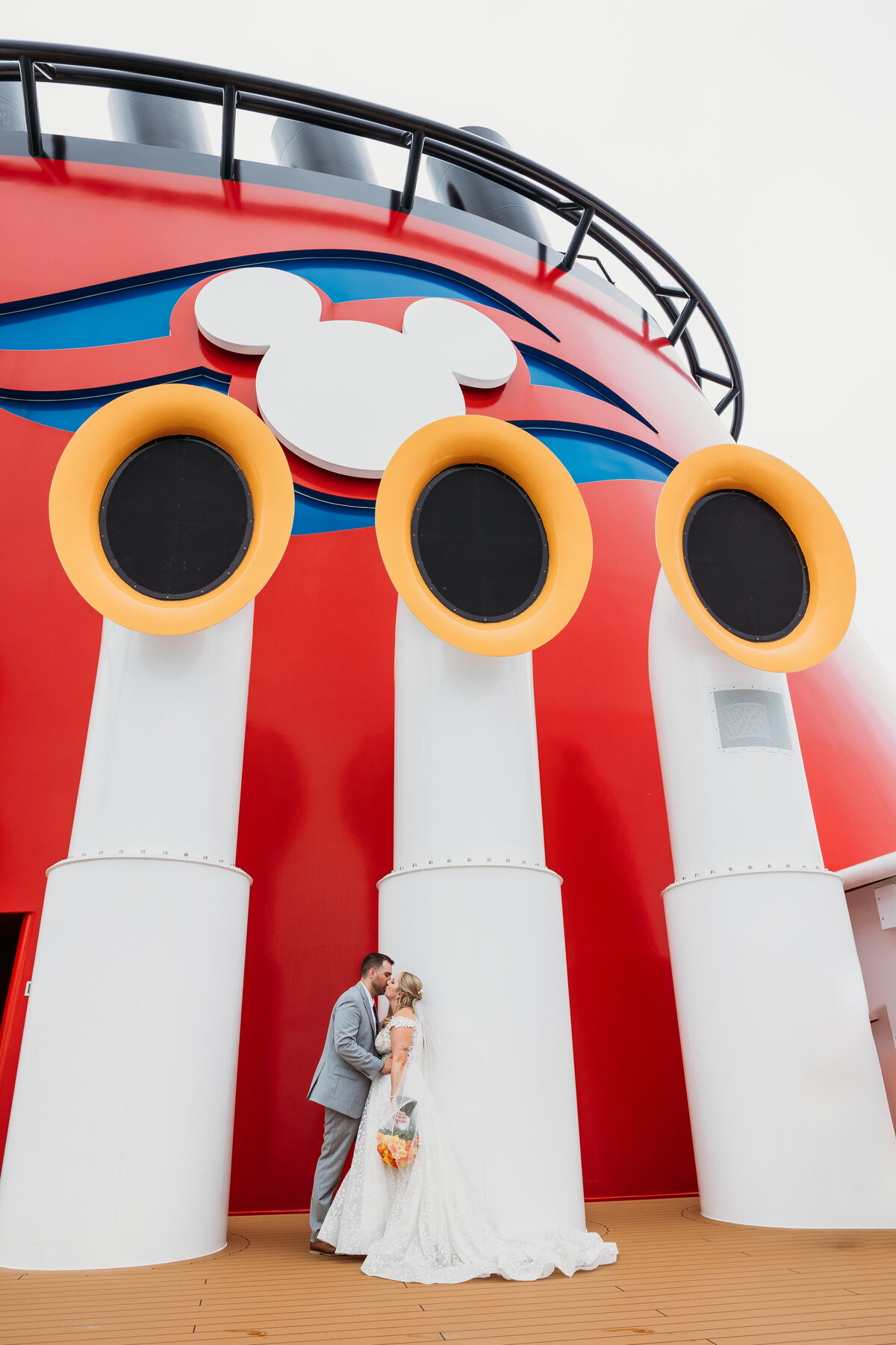 disney-wish-cruise-wedding-red-stack-photo