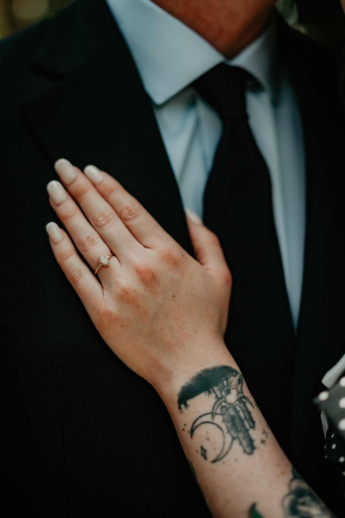 engagement ring on hand, wedding photography in amarillo texas