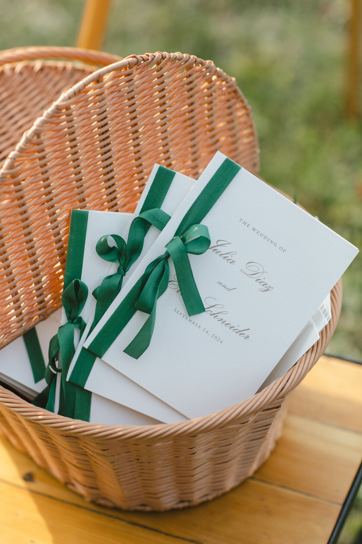 ceremony-program-basket-green