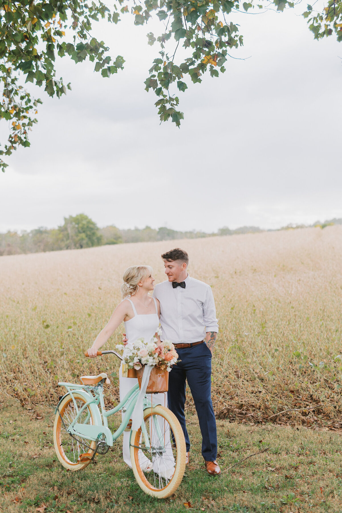 Bride and Groom with Bicycle - ©Jess Palatucci