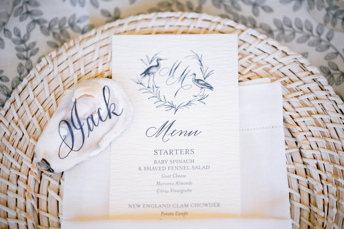 Kate-Murtaugh-Events-Weekapaug-Inn-custom-menu-calligraphy-oyster-wedding-planner