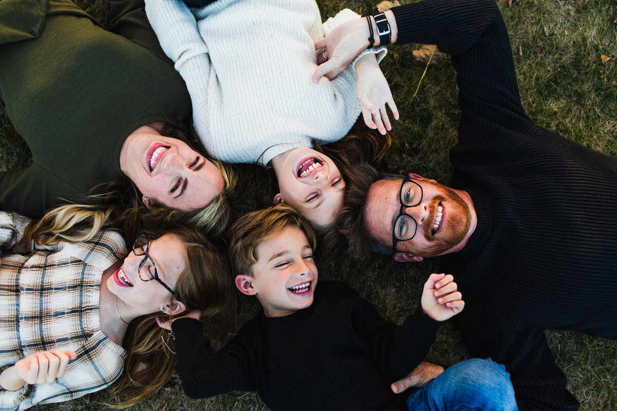 a happy family in the grass 2