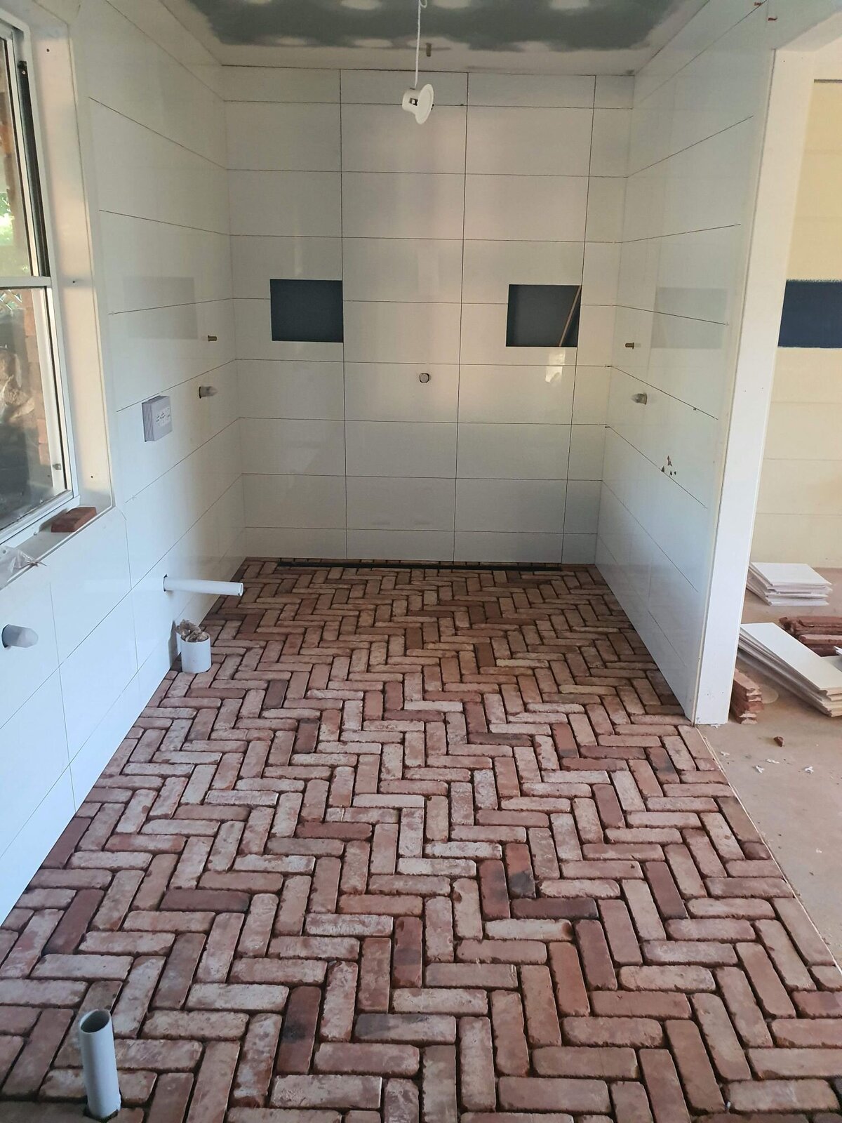Elephant and Co brick bathroom floor