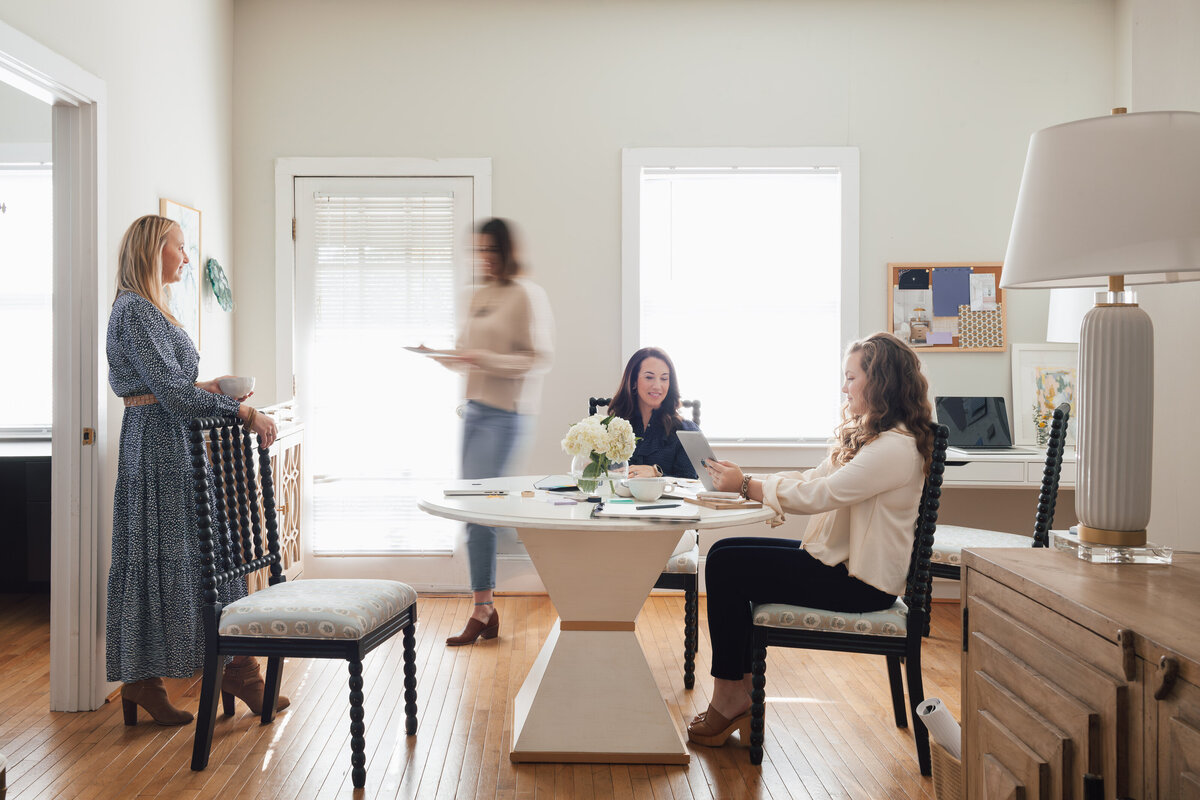 blur-photo-busy-interior-design-firm-meeting-for-brand-session-dilworth-charlotte