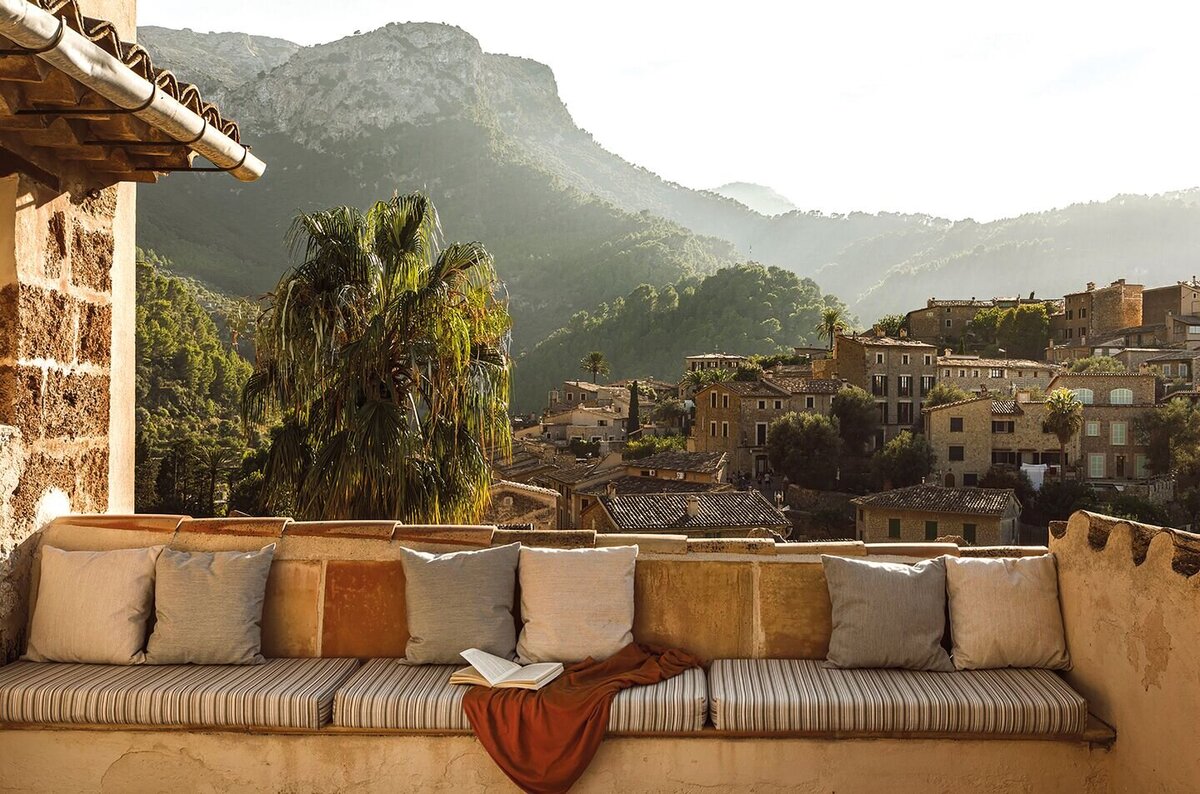 Overlooking Mallorca from a terrace balcony