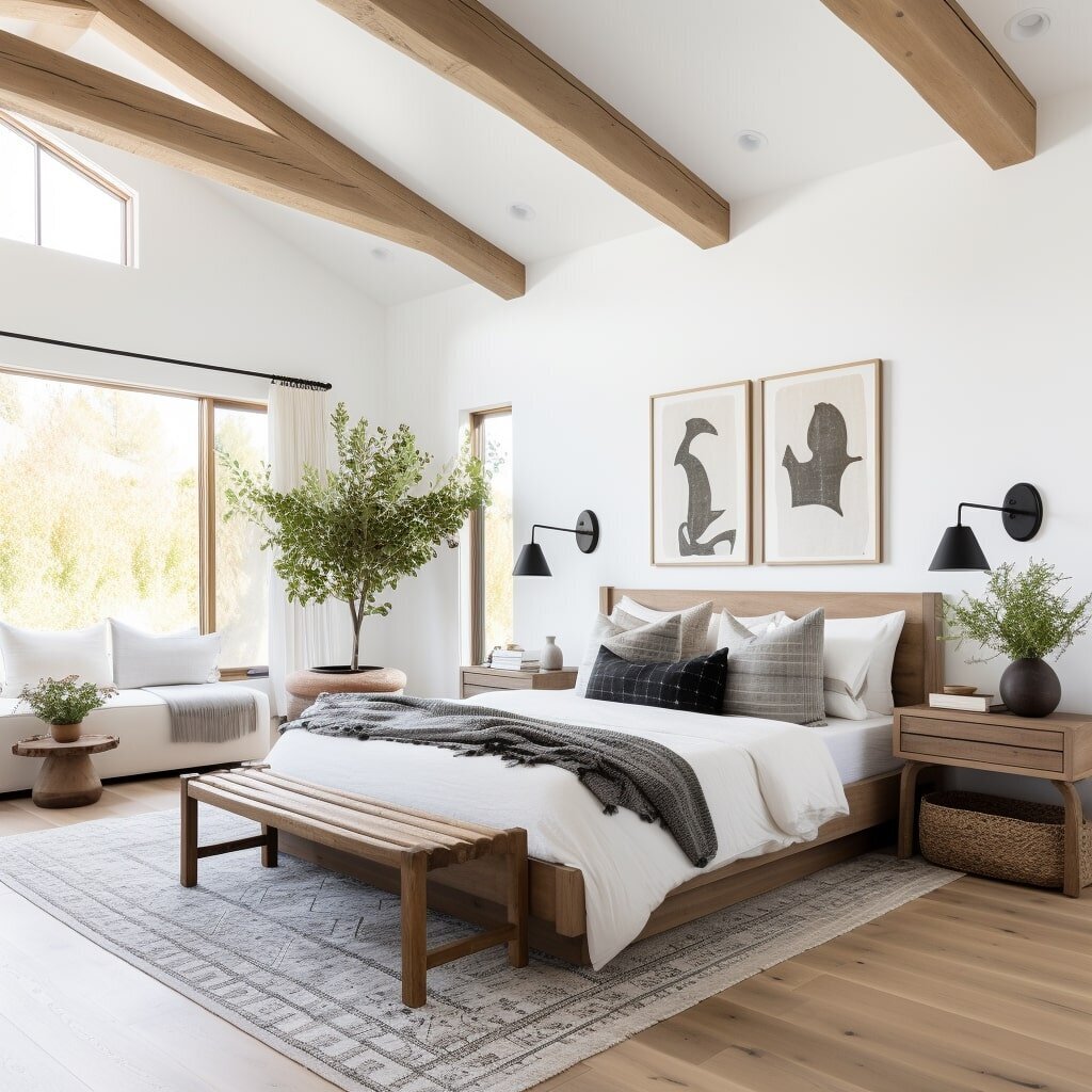 Modern Organic Farmhouse Bedroom Interior Design -Modern Design Homes