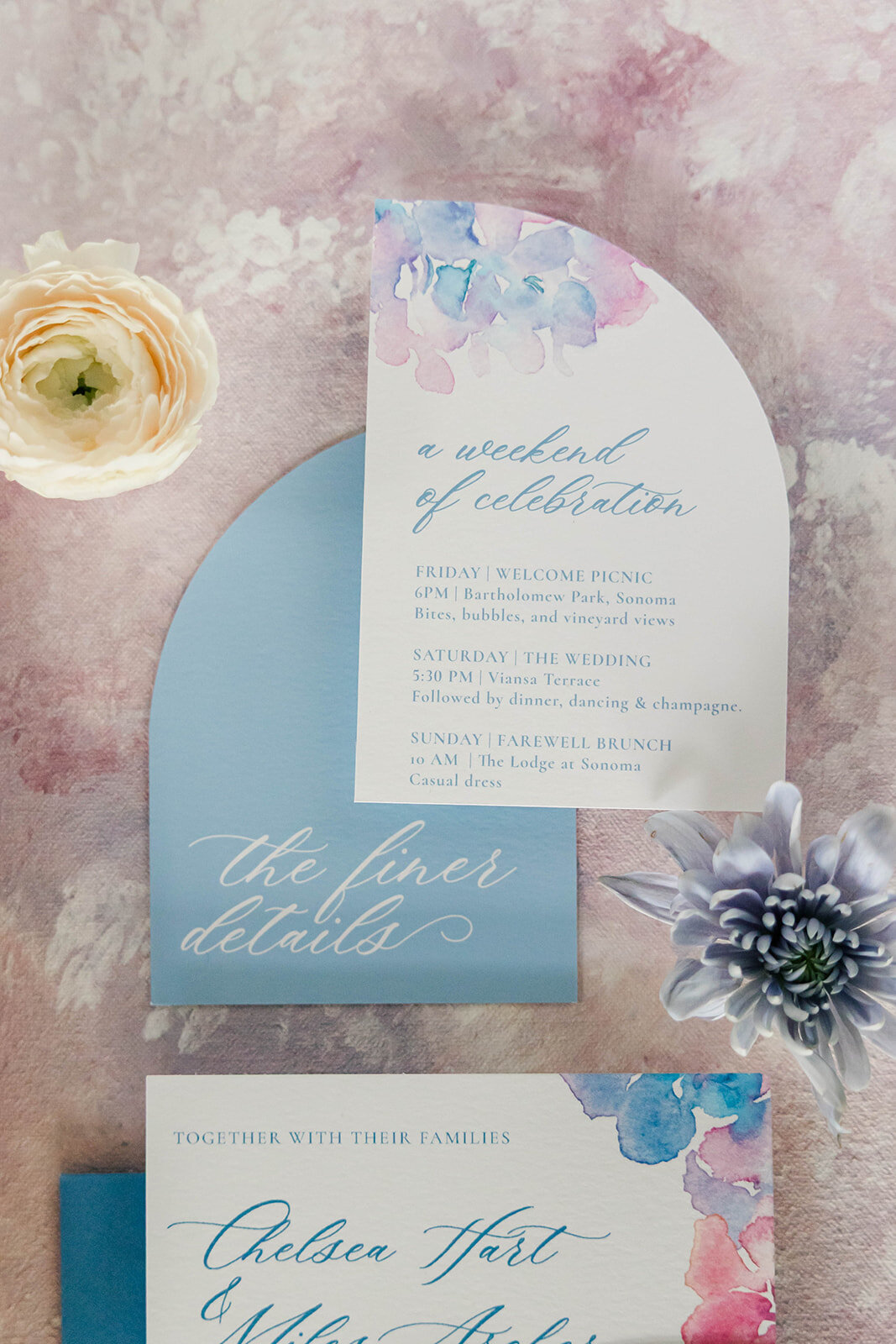 details-card-watercolor-half-arch-invitation-flatlay