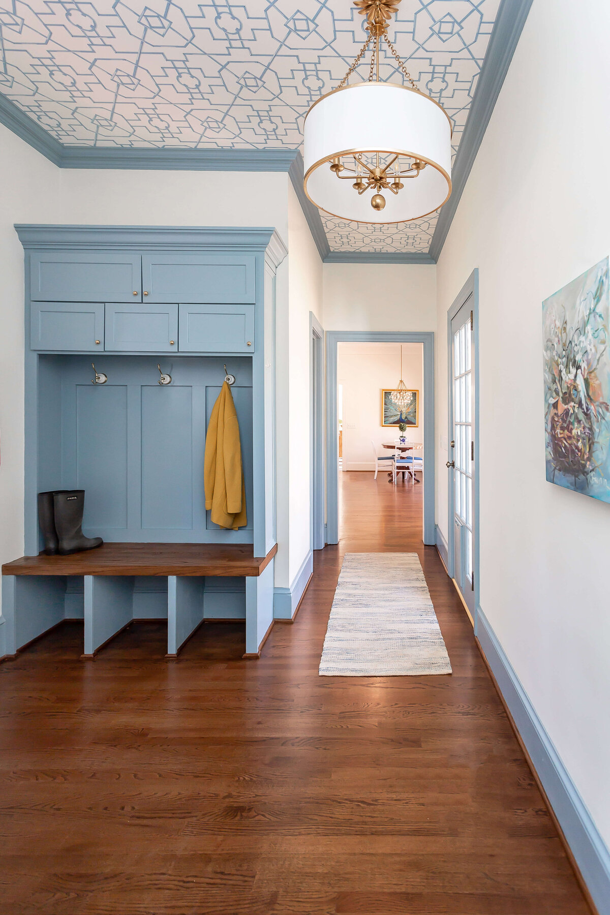 sweet southern home post project light blue entryway