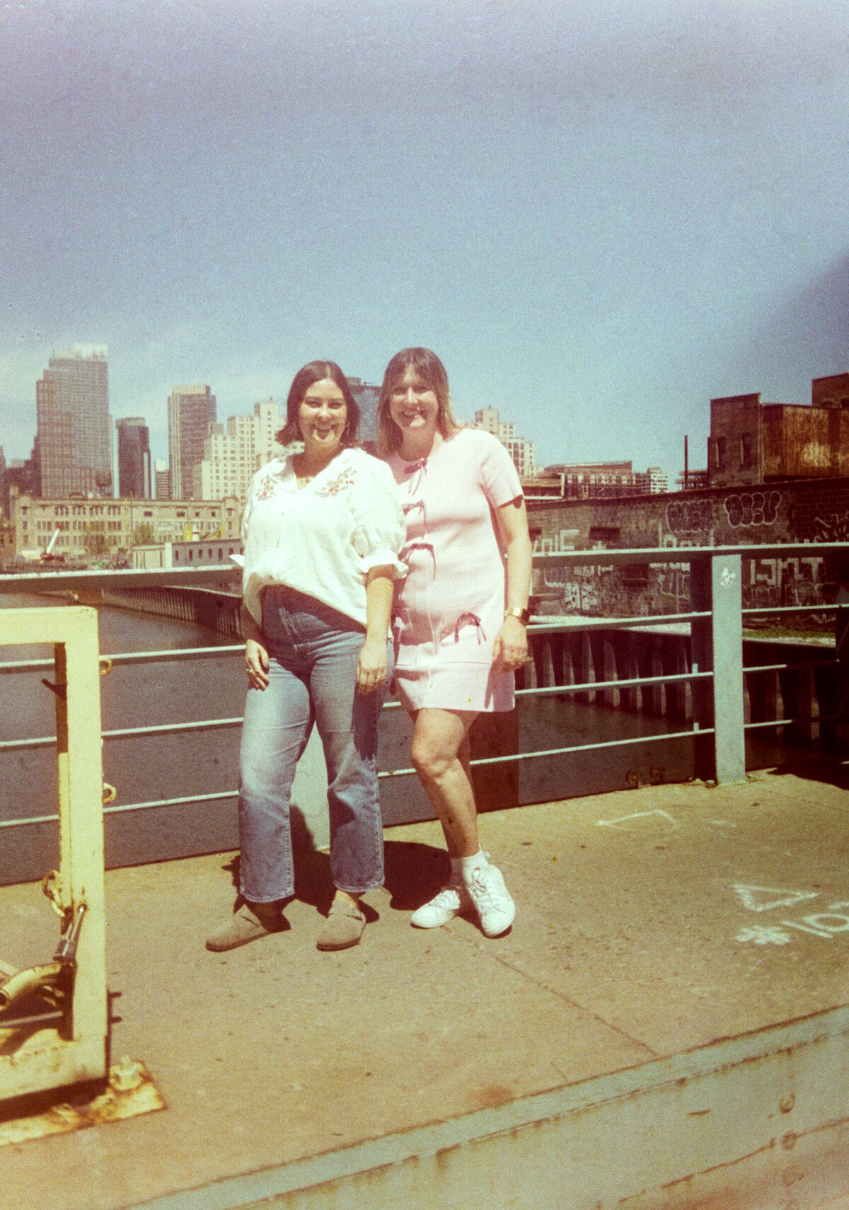 Photo of Hurry Up & Have Fun on film in Gowanus Brooklyn by Mira Park Photography NY based wedding photographer