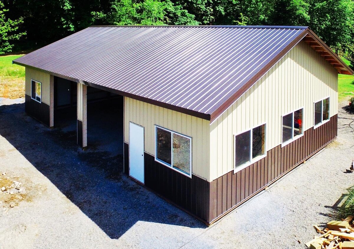 NW Pole Structures Barn and Roof