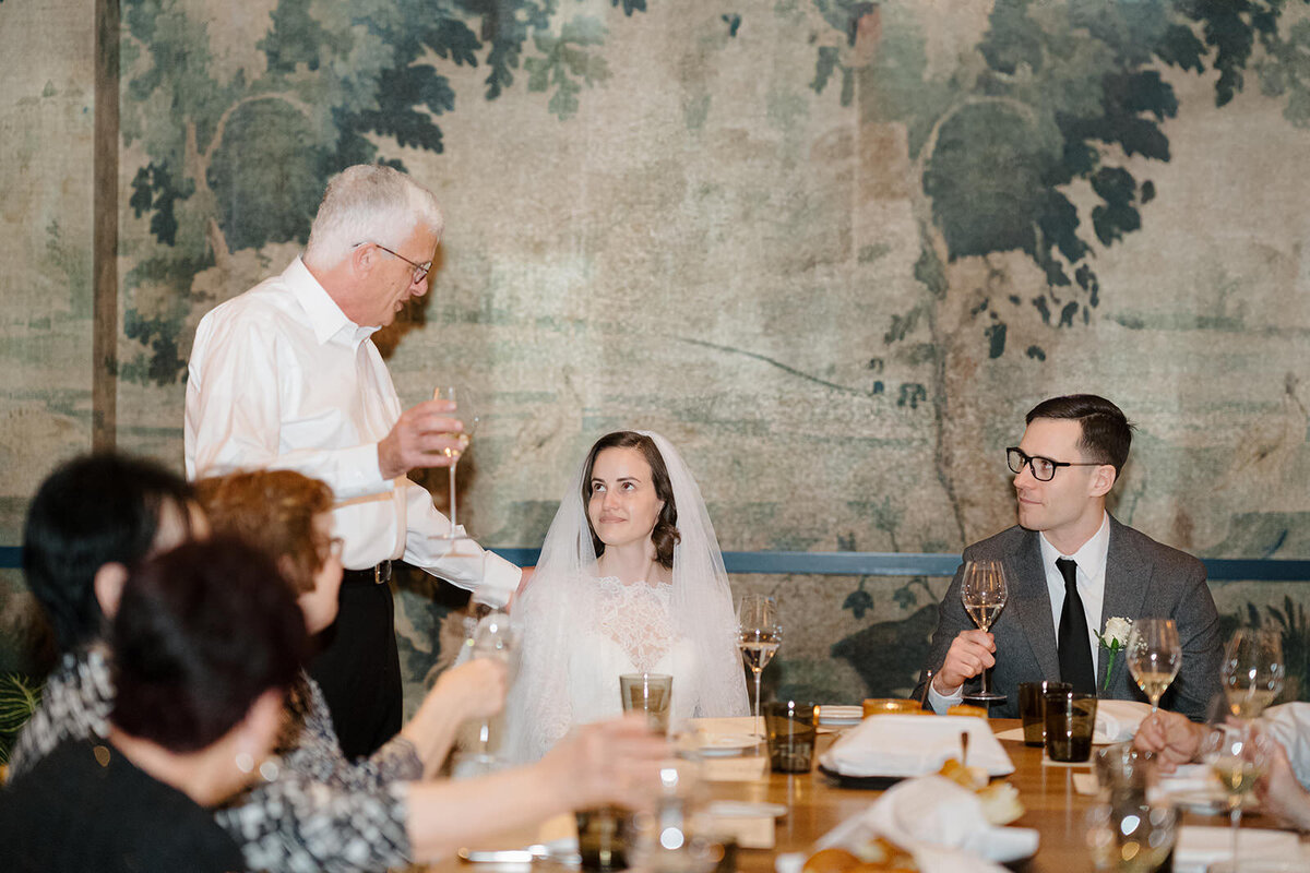 Intimate wedding reception dinner at Burbon stakehouse, JW Essex house marriot, NYC | Oduma photography-38