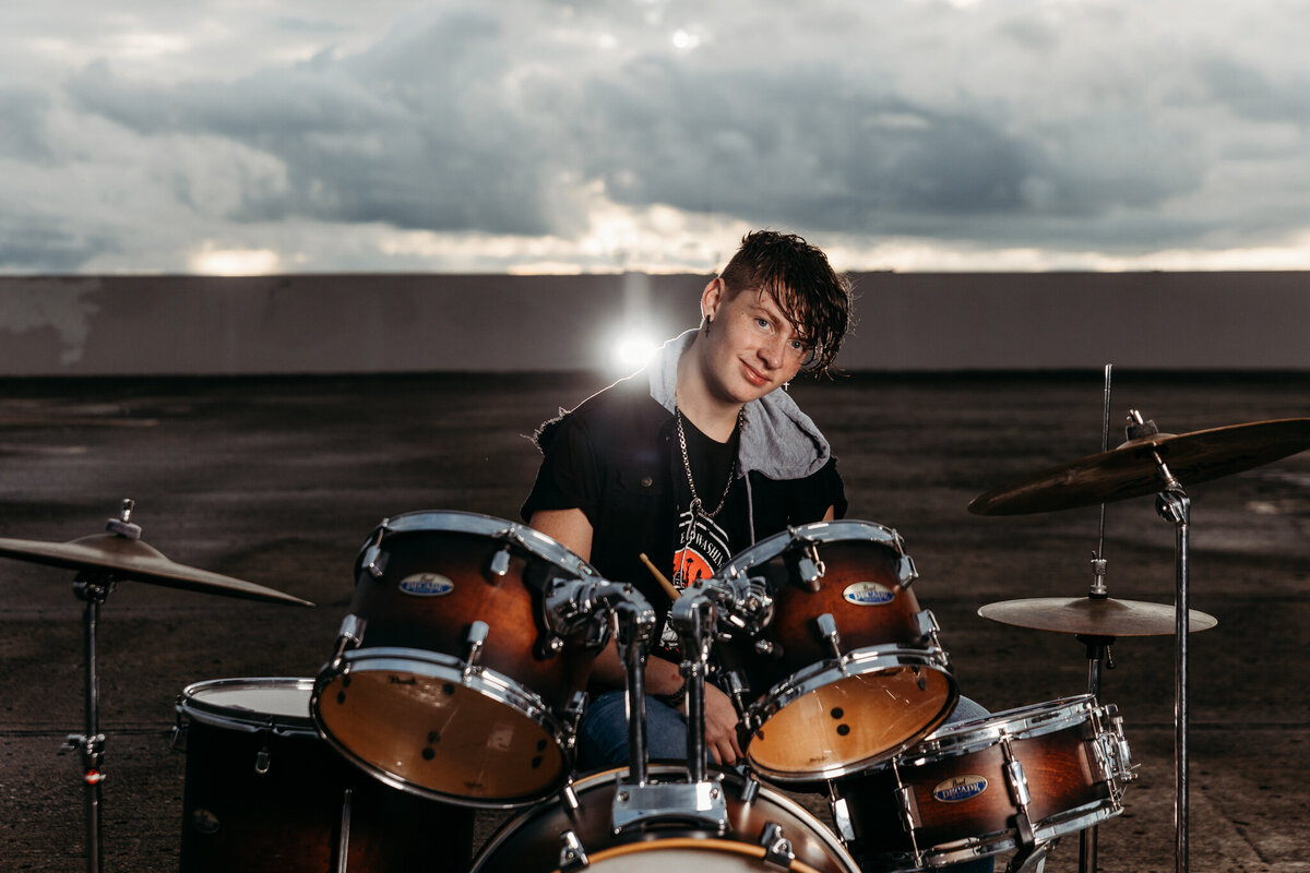 Senior drummer photos