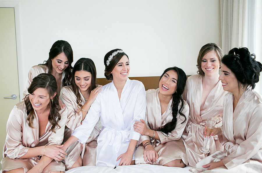 miami bridesmaids before wedding