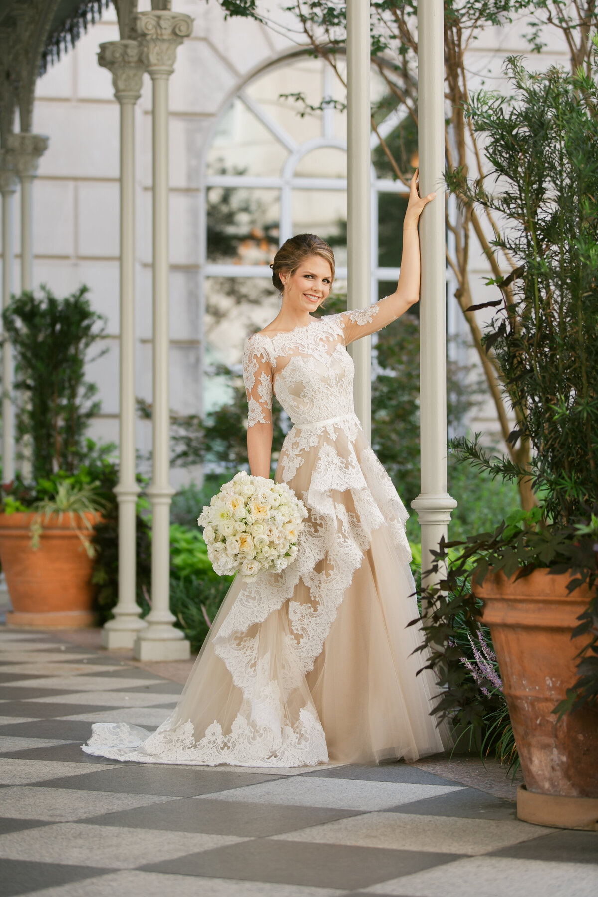 Bridal portraits at hotel crescent dallas