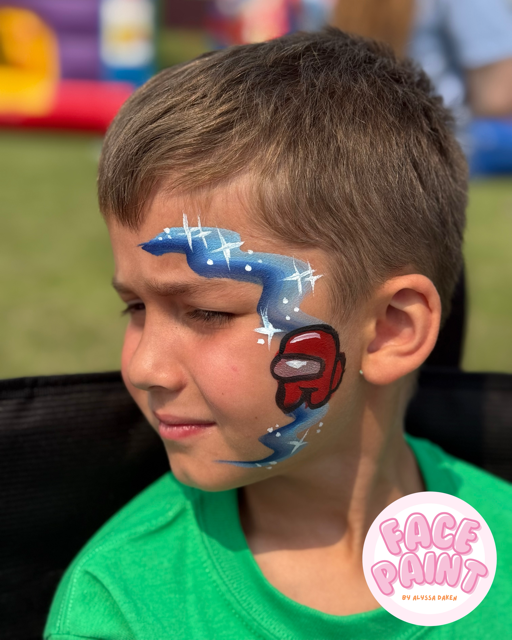 face-painting-by-alyssa-daken-blue-rainbow-red-among-us-boys-face-paint-design