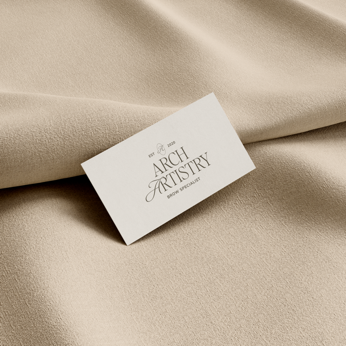Coastal skincare brand logo mockup