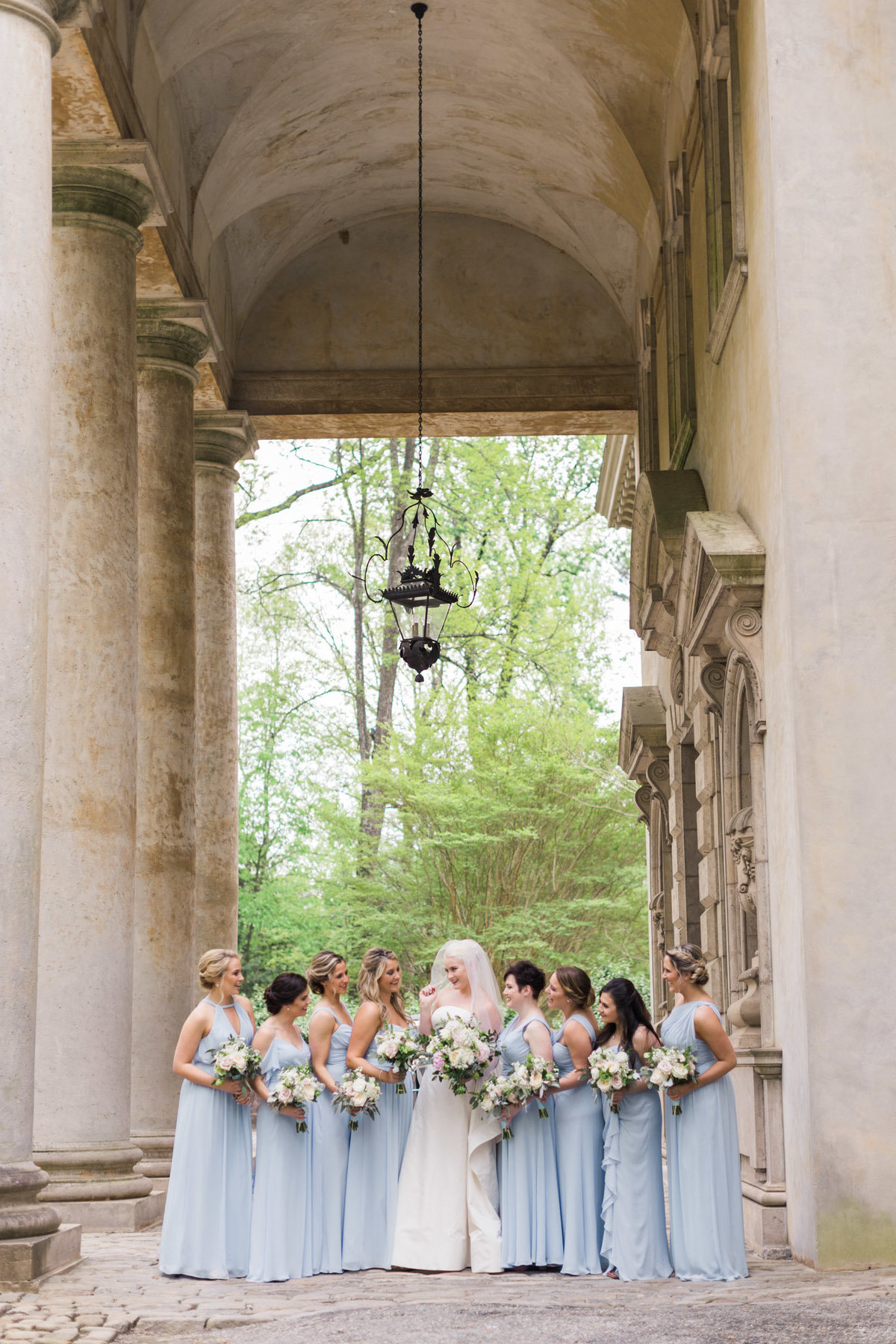 Bridal party photo by luxury destination wedding photographer Rebecca Cerasani.