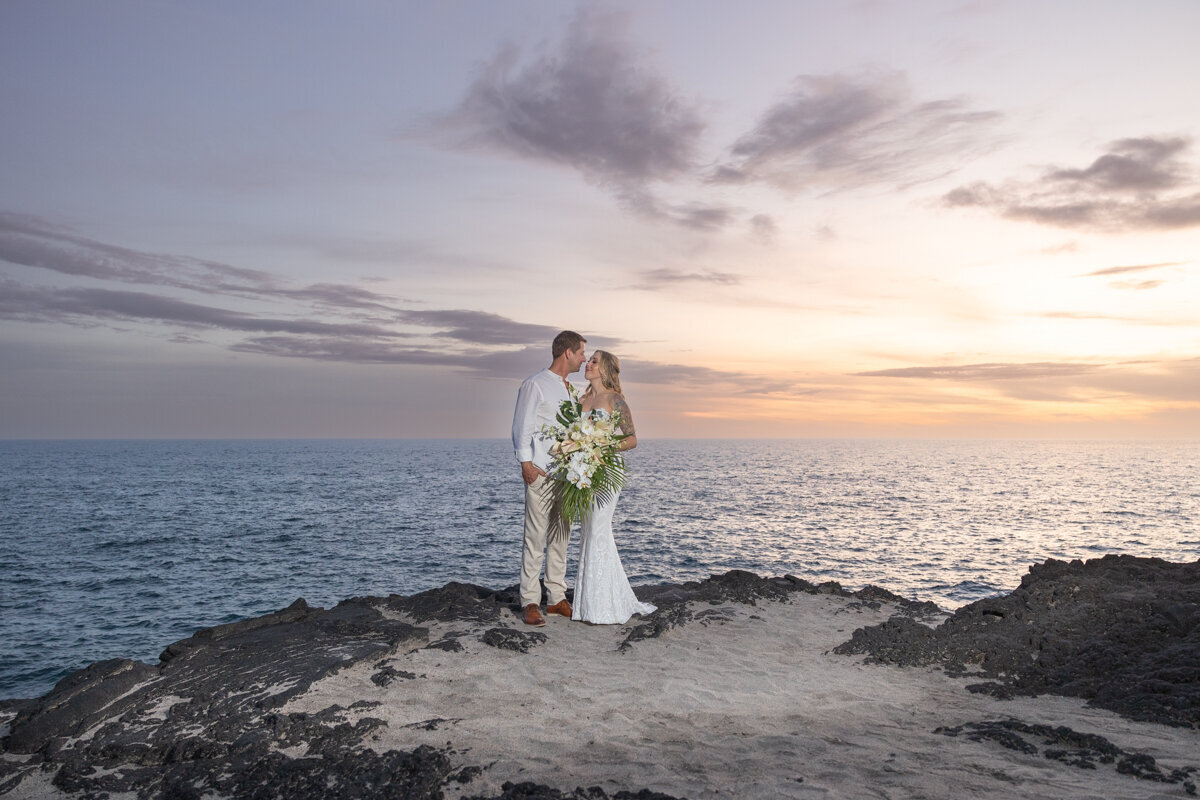 Kona Wedding Photography at sunset