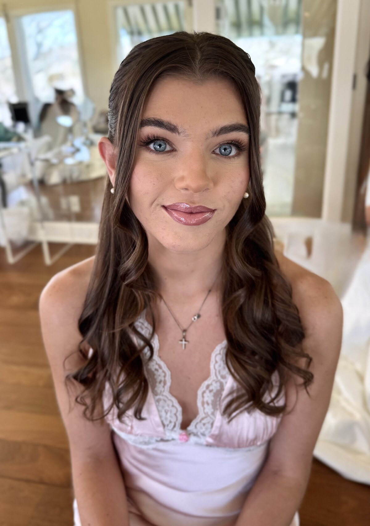 soft natural pink bridal makeup, Nashville wedding makeup artist