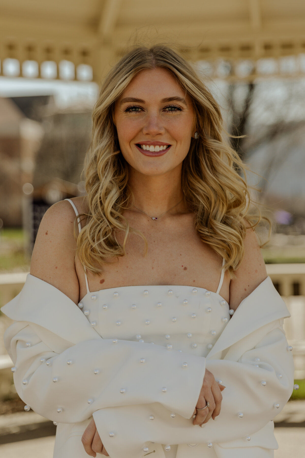 Graduation Portrait White Outfit Idea | Winona State Graduate Photos 