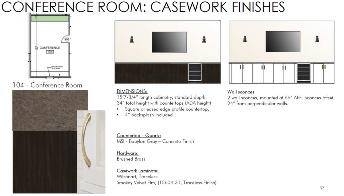 16 Conference Room Casework Finishes