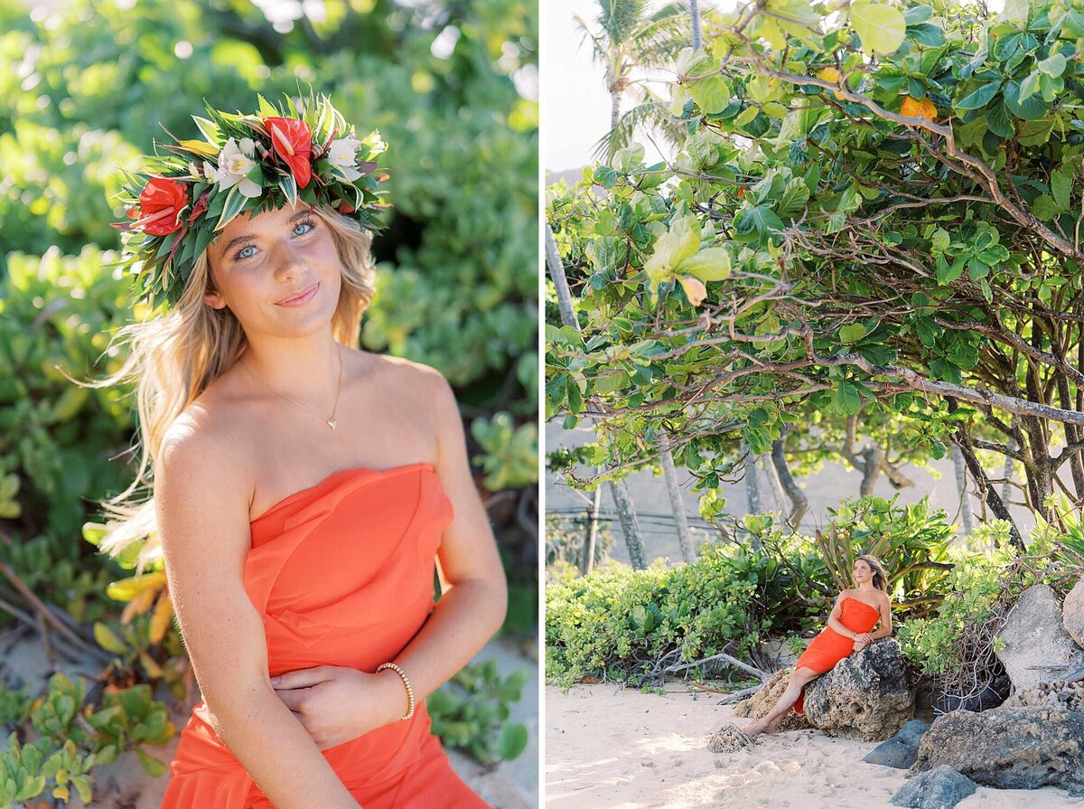 Oahu Hawaii Senior Portrait Photographer Kaaawa Beach Veronica Eade-16