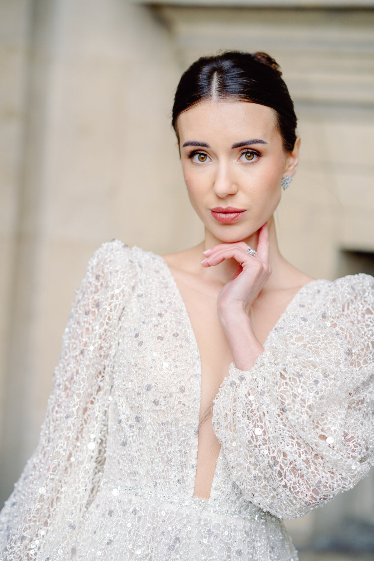 Bridal session in Paris photographed by Paris wedding photographer