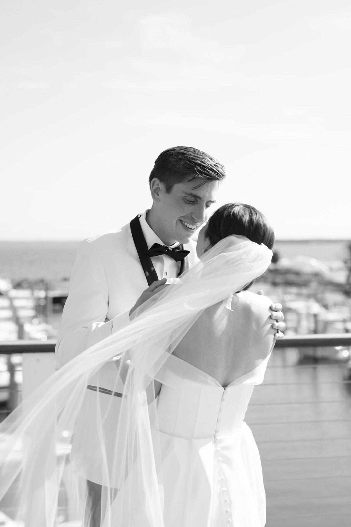 Romantic First Look Photo by Lisa Blanche Photography
