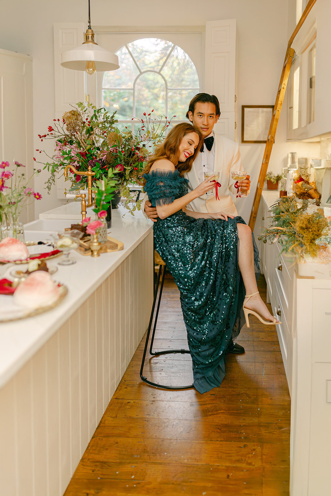 315 - Christmas Elopement Photo Shoot - Tall House On The Square -  Maila Enea Events  - Joana Senkute Photography - London