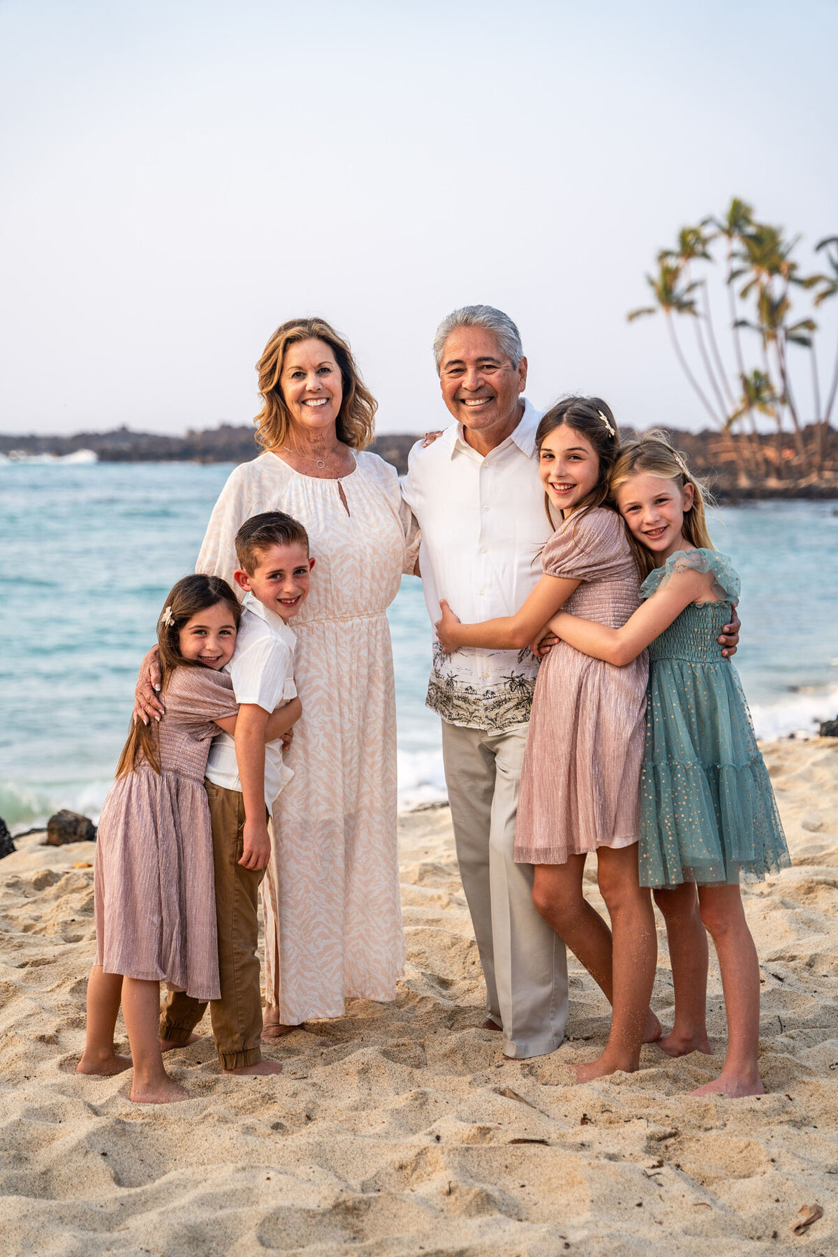 Multigenerational family photos on the big island