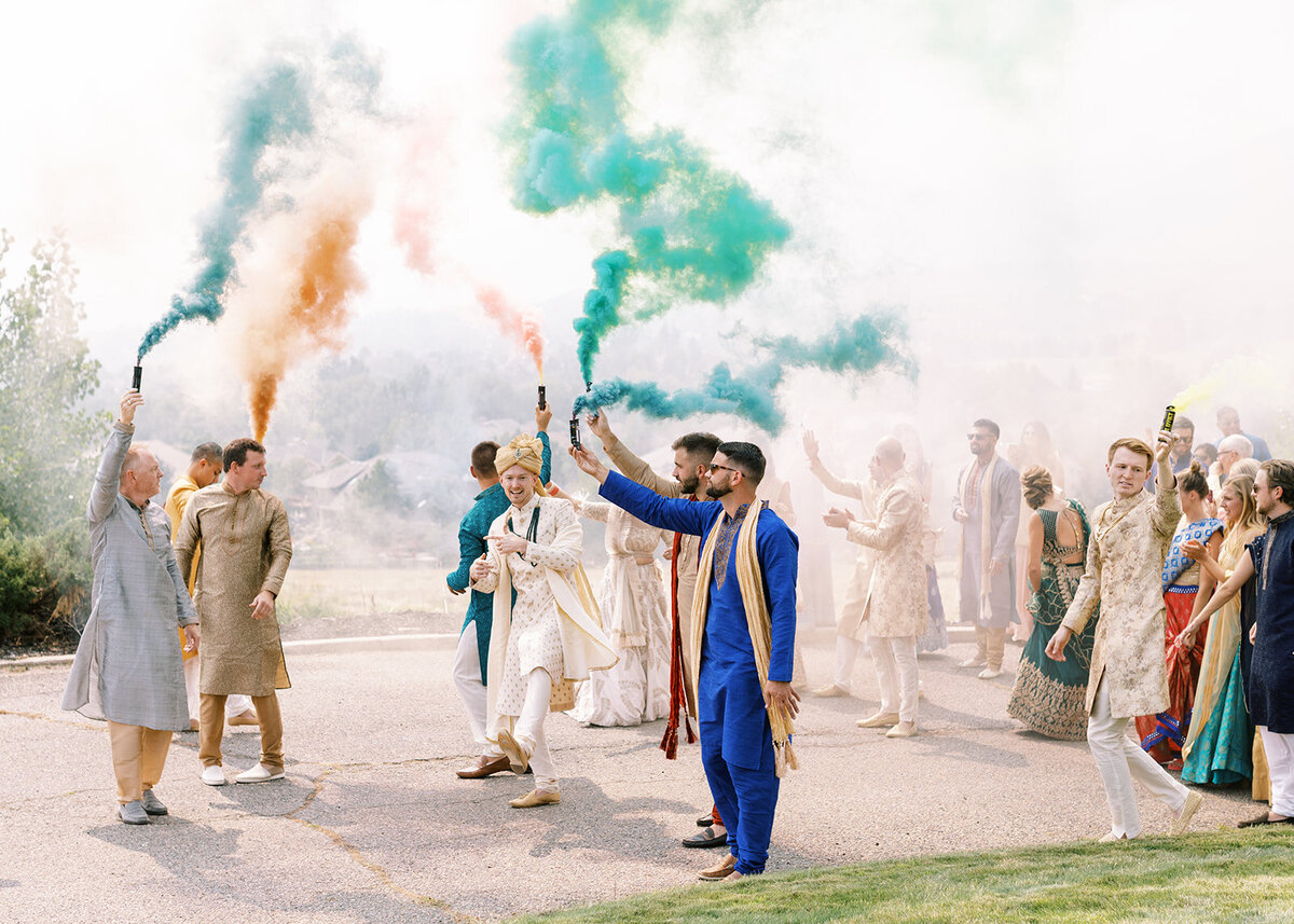 Colors at a South Asian Fusion wedding