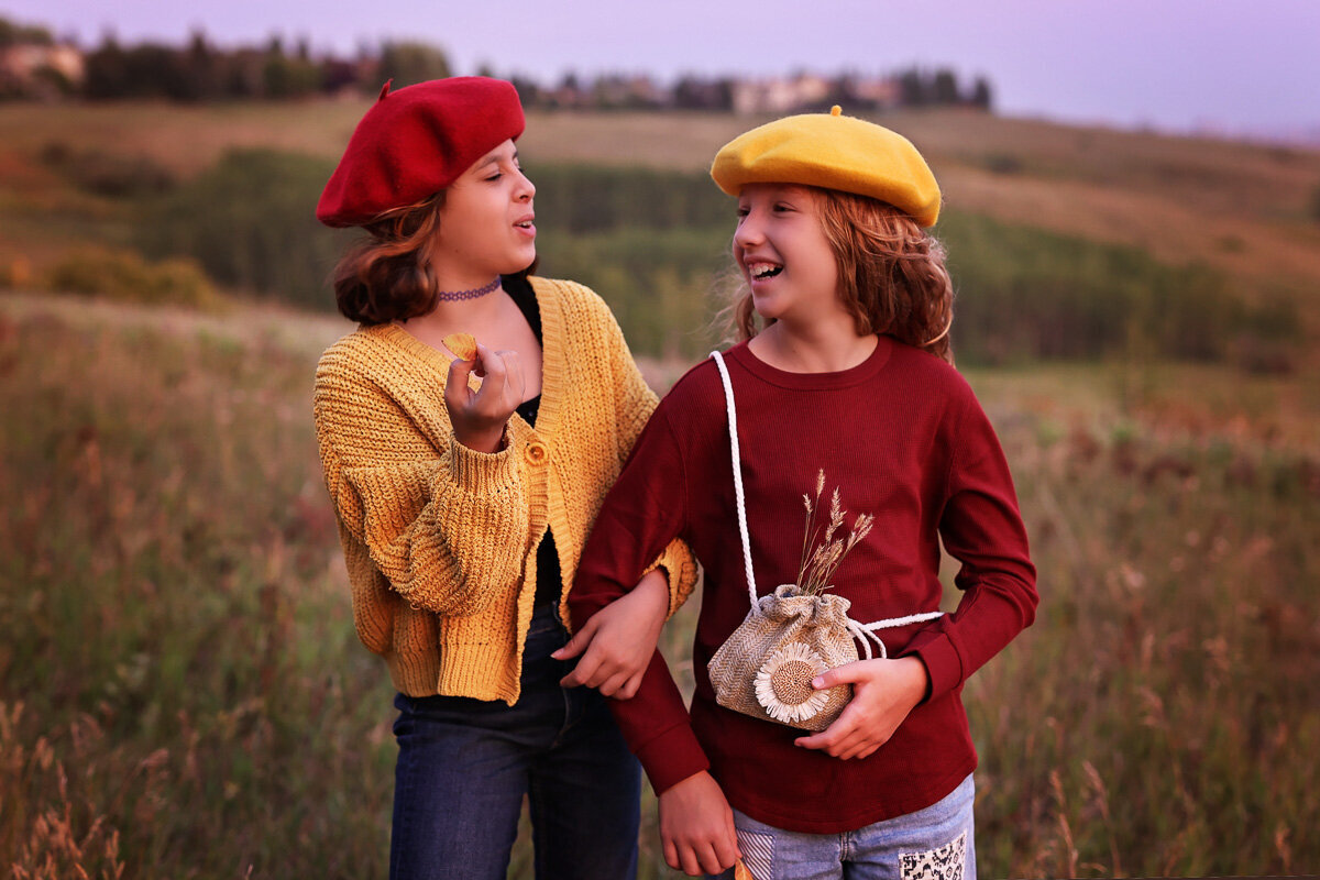 Girls fall photo session_Calgary,AB